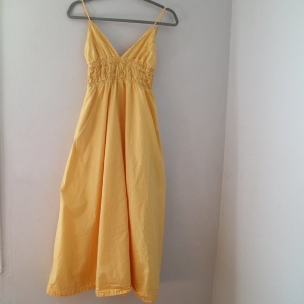NWOT Fashion Nova V Neck Yellow Juno Maxi Dress Size Medium Cocktail Party - Picture 5 of 11